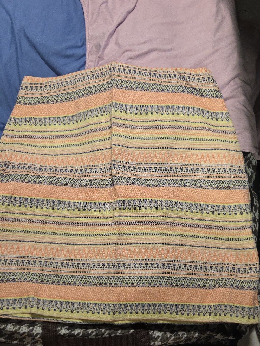 Womens Pastel Striped A-Line Skirt